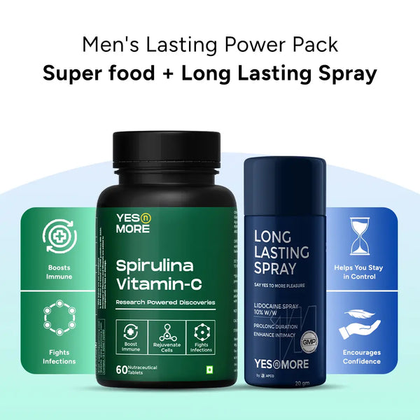 Men's Lasting Power Pack | Super food + Long Lasting Spray