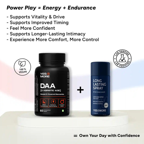 Power Play Combo by Yesnmore | DAA + Long Lasting Spray
