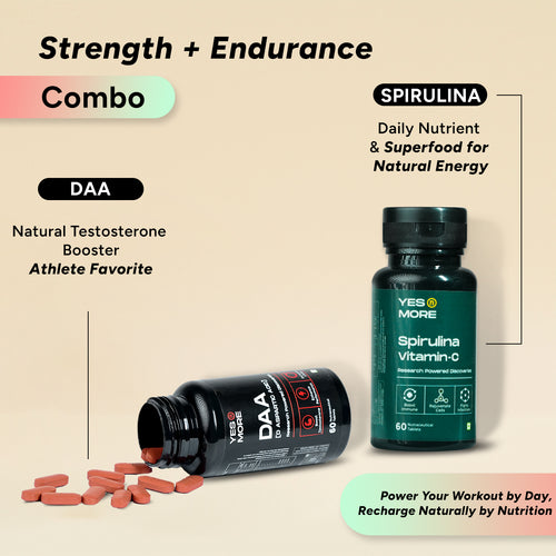 Core Vitality Combo by Yesnmore | DAA + Spirulina