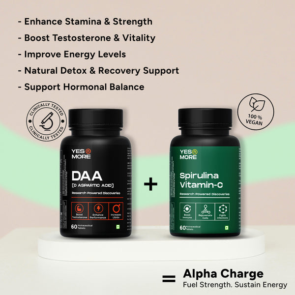 Core Vitality Combo by Yesnmore | DAA + Spirulina