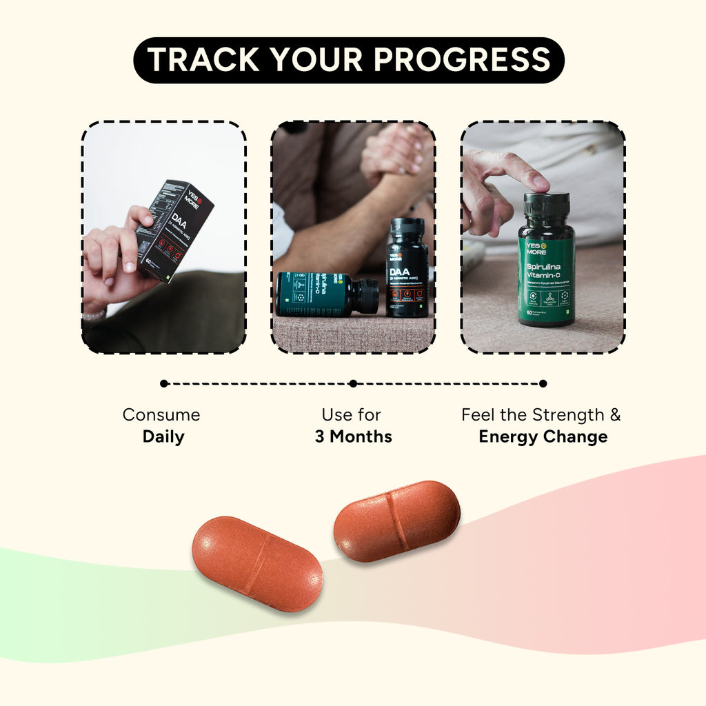 Core Vitality Combo by Yesnmore | DAA + Spirulina