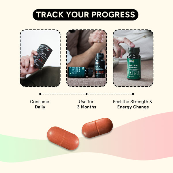 Core Vitality Combo by Yesnmore | DAA + Spirulina
